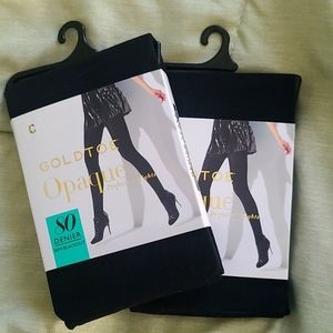 Goldtoe Opaque 80 Denier semi blackout tights - 2 packs